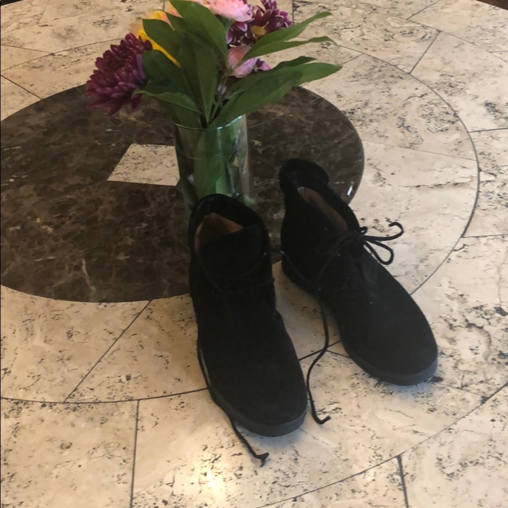 Must have black suede chukka booties